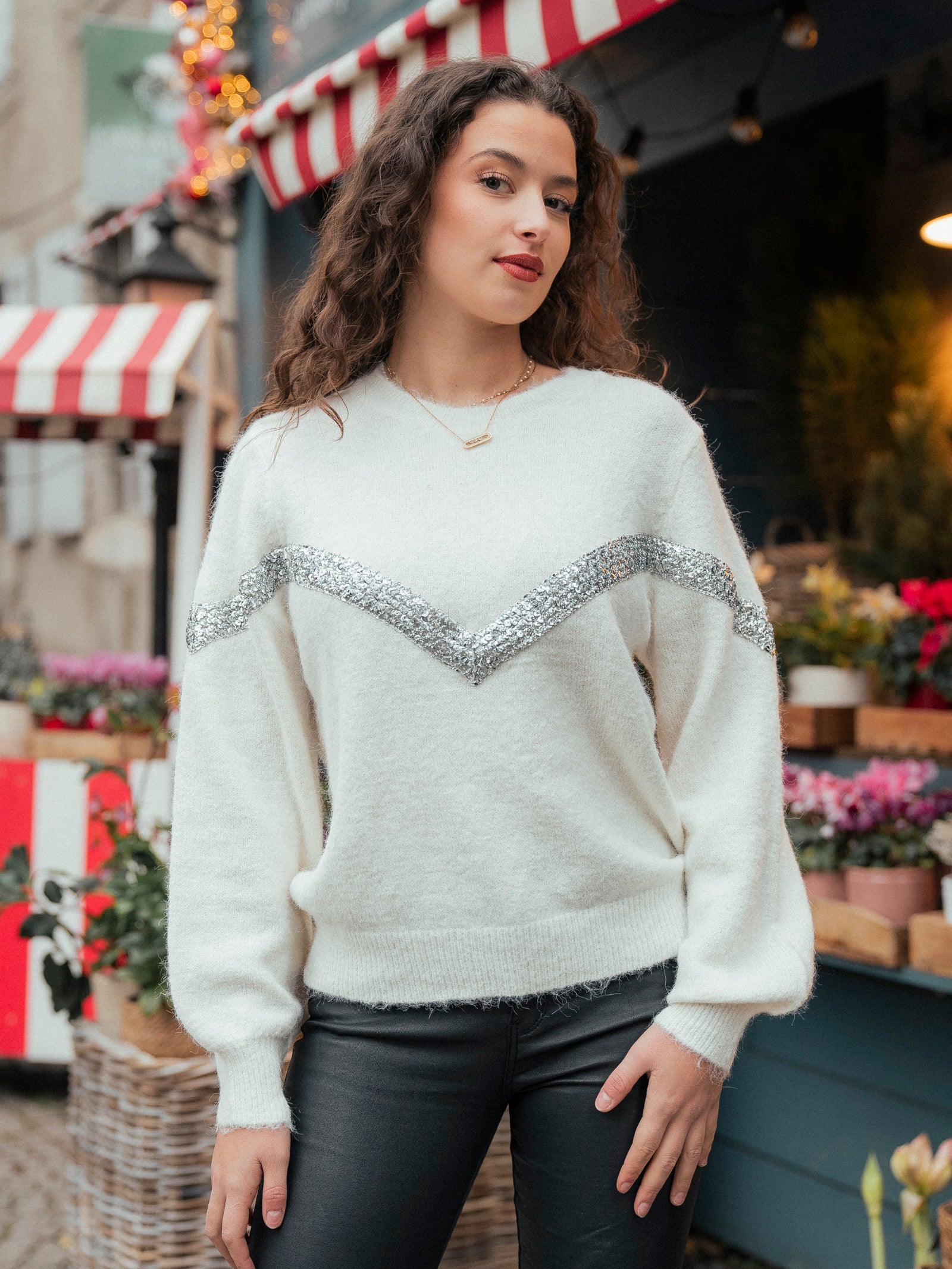 Pull blanc Selda