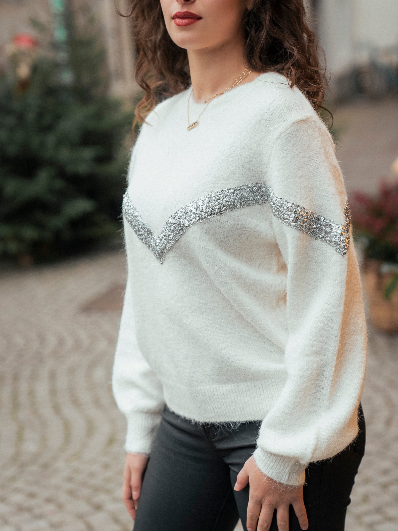 Pull blanc Selda