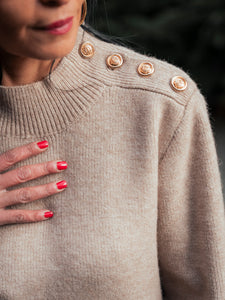 Robe pull Gabrielle beige