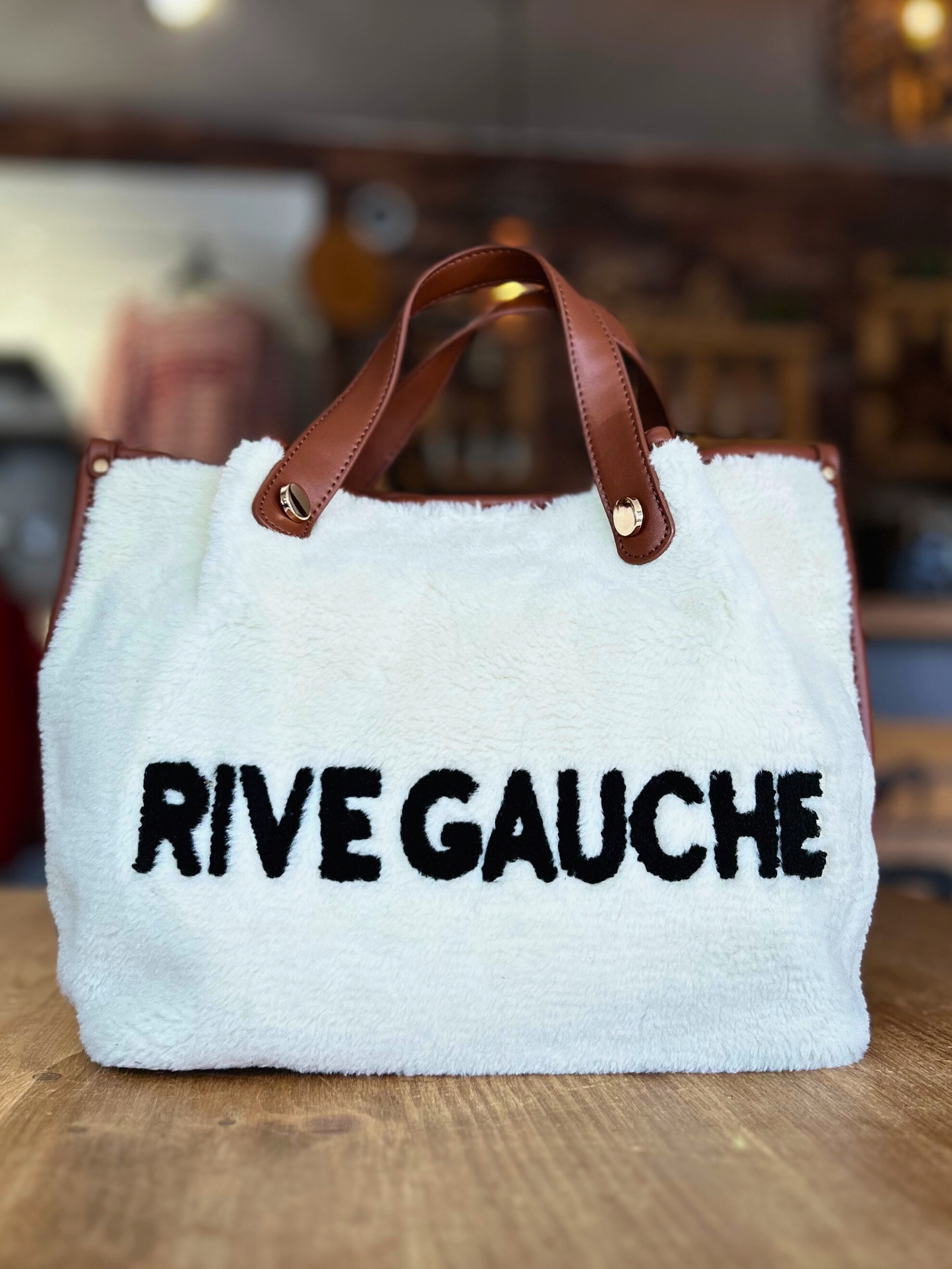 Sac moyen moumoute écru Rive Gauche